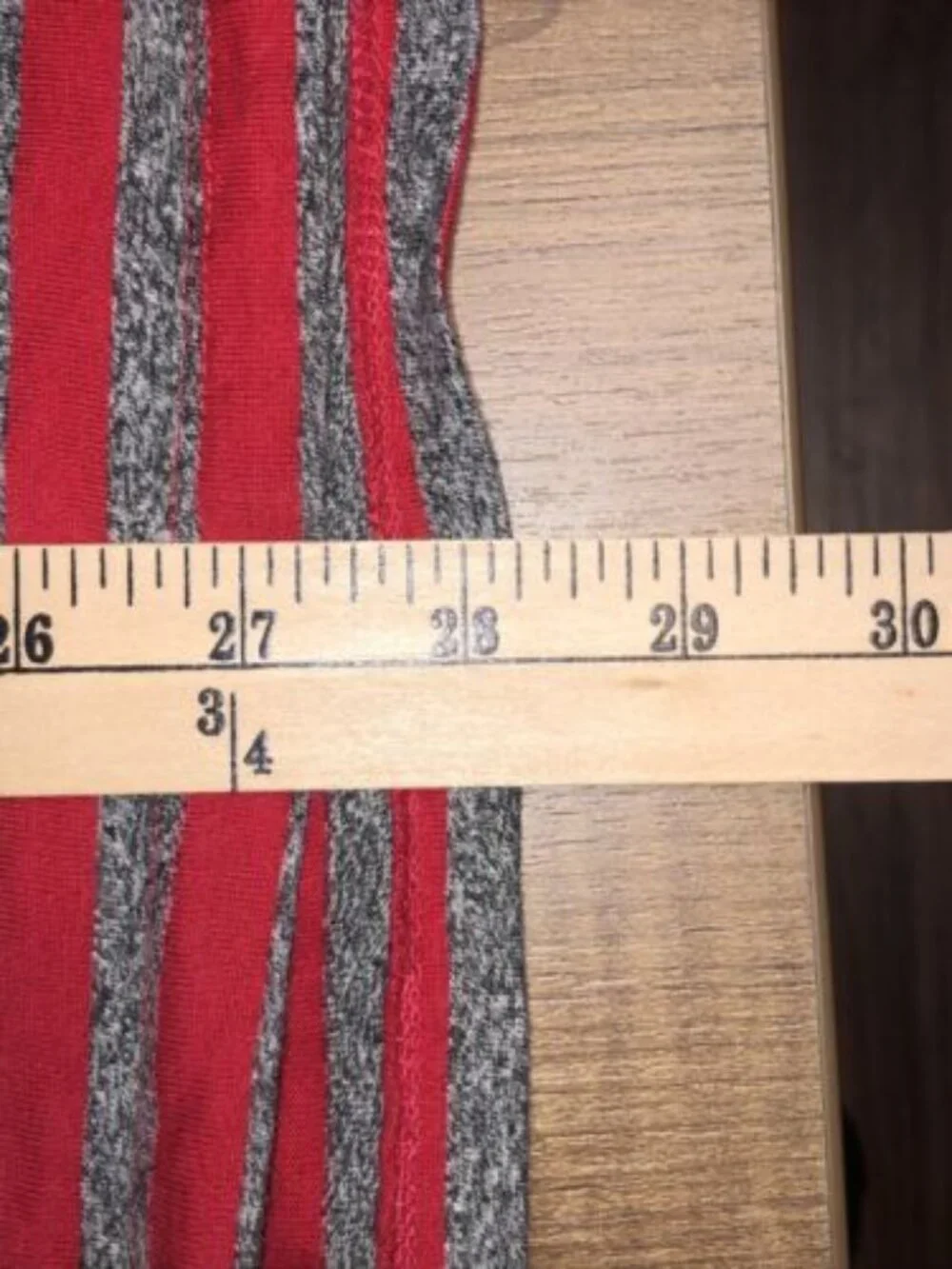 GUESS Originals T-Shirt Medium Red Gray Striped Logo Graphic Short Sleeve Mens - Picture 9 of 10